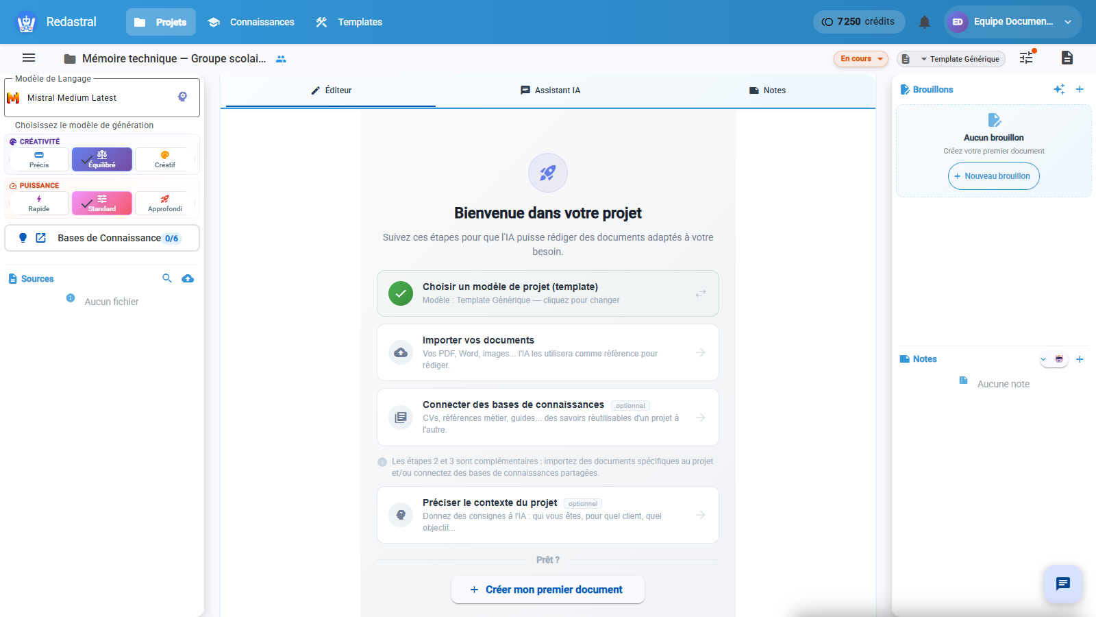 Votre projet vient de naître