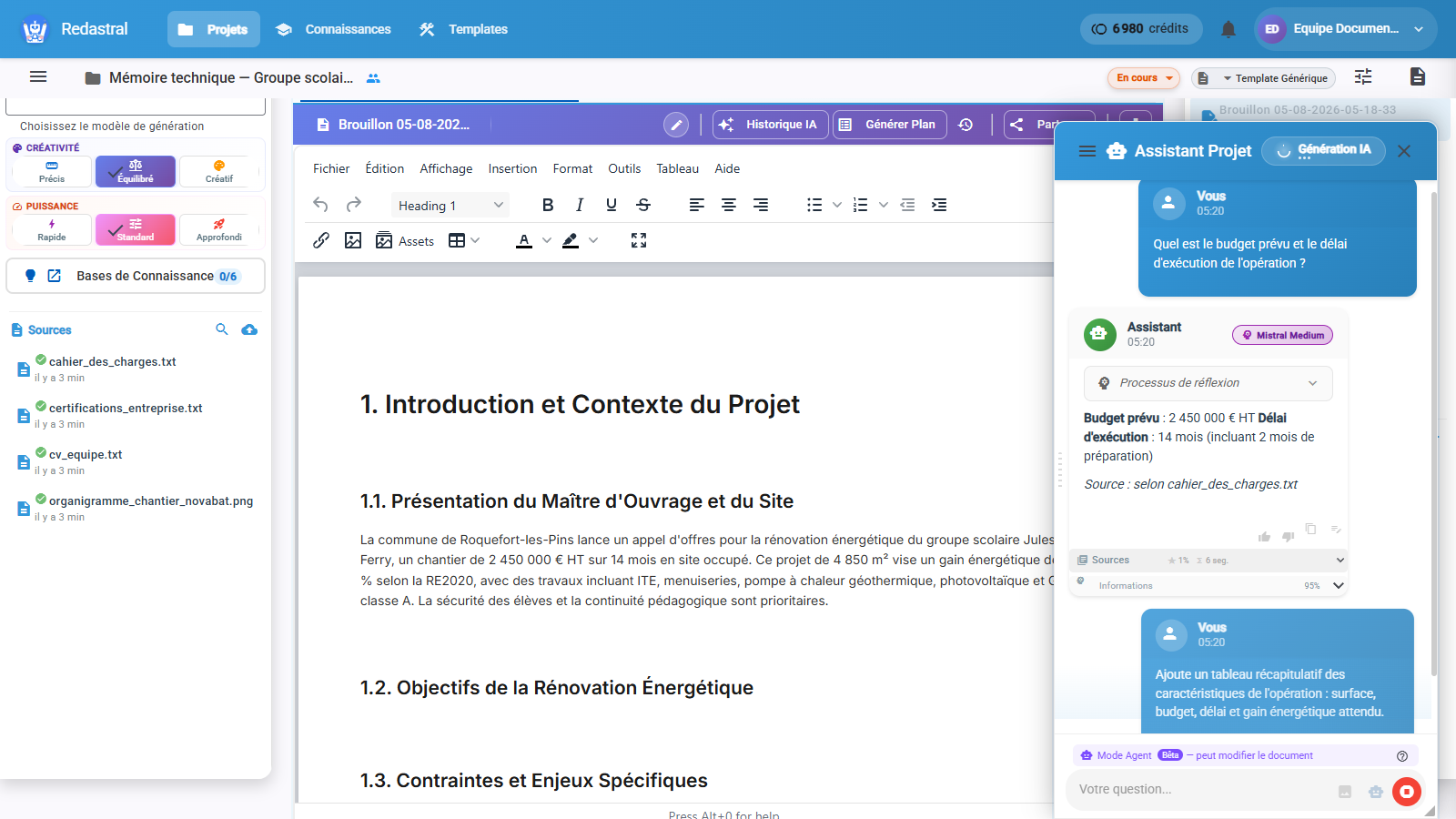 Formuler une demande
