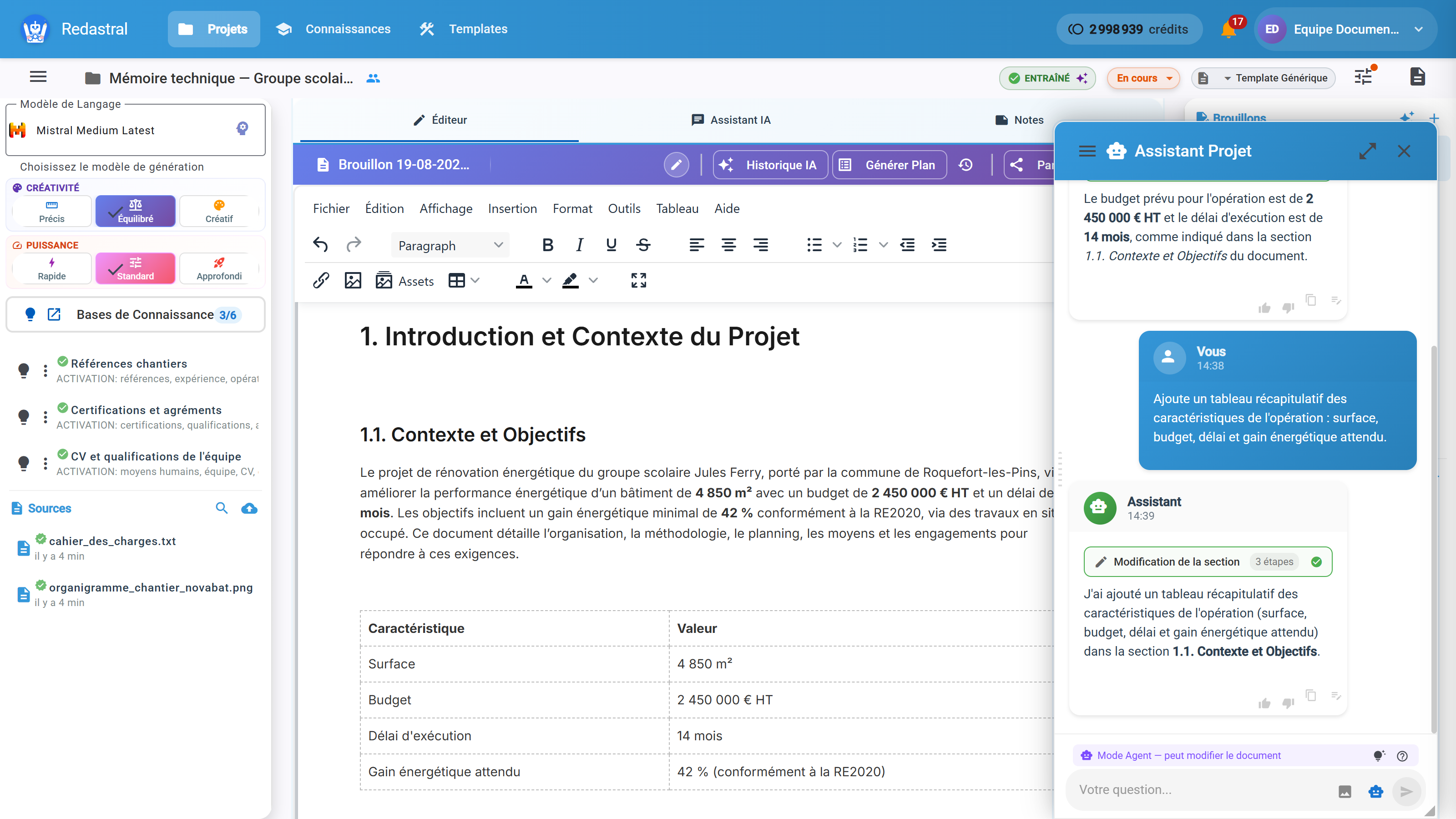 Le document a changé